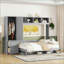 Lit escamotable mural avec placard et tiroirs Murphy