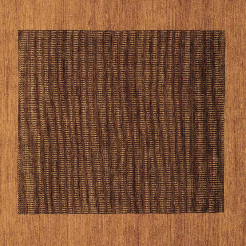 Tapis de couleur unie en laine / polyester tissé à la machine Elveria, Carré 4 pi