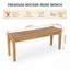 Banc de vestibule en bois massif 46 po avec siège en corde tissé à la main Vigo-702392612-702392831