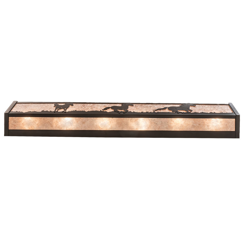 - Light Vanity Light, 4.5" H x 36" W x 5.5" D, Silver, Oil Rubbed Bronze