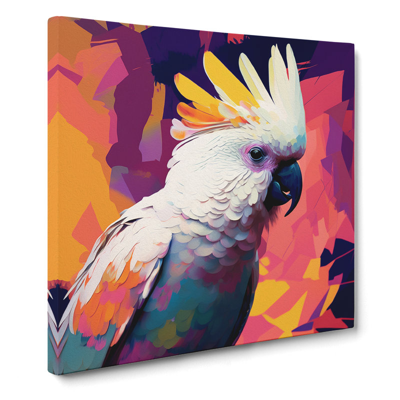 Cockatoo Fauvism - Print, 50cm H x 50cm W x 3cm D