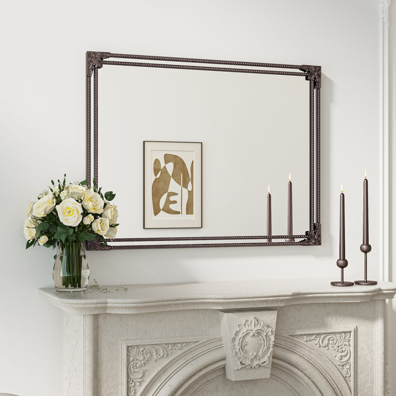 Miroir décoratif mural Berrilee, 40 po x 30 po, Bronze Antique