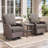 Allo 24"X24"X6" Patio Thick Cushions & Pillows Set - Channel-Tufted Design Deep Seat Water & Fade Resistant Cushion Set-1552606948-1556263883