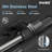 MASO Kitchen Faucet with Pull-Down Sprayer, 3 Spray Modes, Single Handle High Arc Sink Faucet for Kitchen, RV, Laundry and Bar, 304 Stainless Steel,Brushed Gray-125898083-125898085