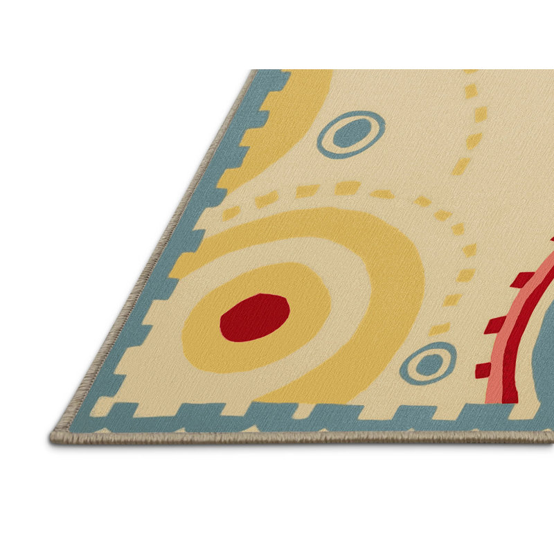 Perky Ripple Rug, Round 8'