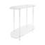 Table d'appoint transparente à 2 niveaux en acrylique, idéale pour une entrée, un corridor ou un salon. Étagère de rangement autoportante en acrylique transparent.