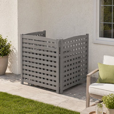 3-Panel Wooden Privacy Fence For Outdoor Spaces - Ideal For AC Units & Garden Decor