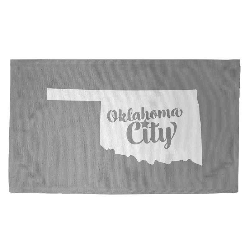 Tapis zone gris city Oklahoma, Rectangle 3 pi x 5 pi