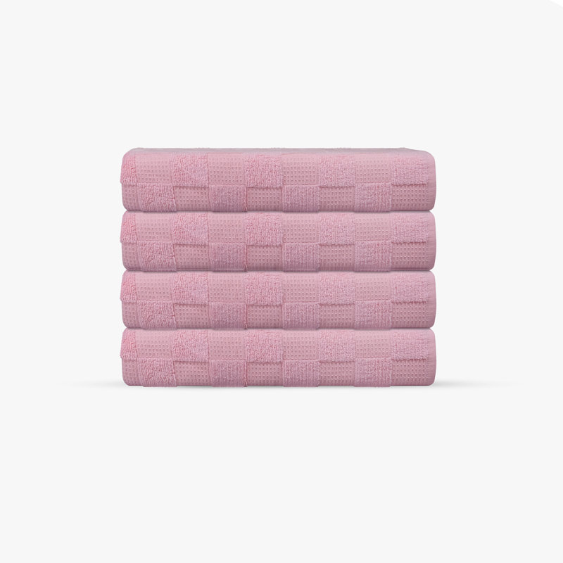 Ensemble de 4 serviettes de toilette Taylorlynn, Rosé
