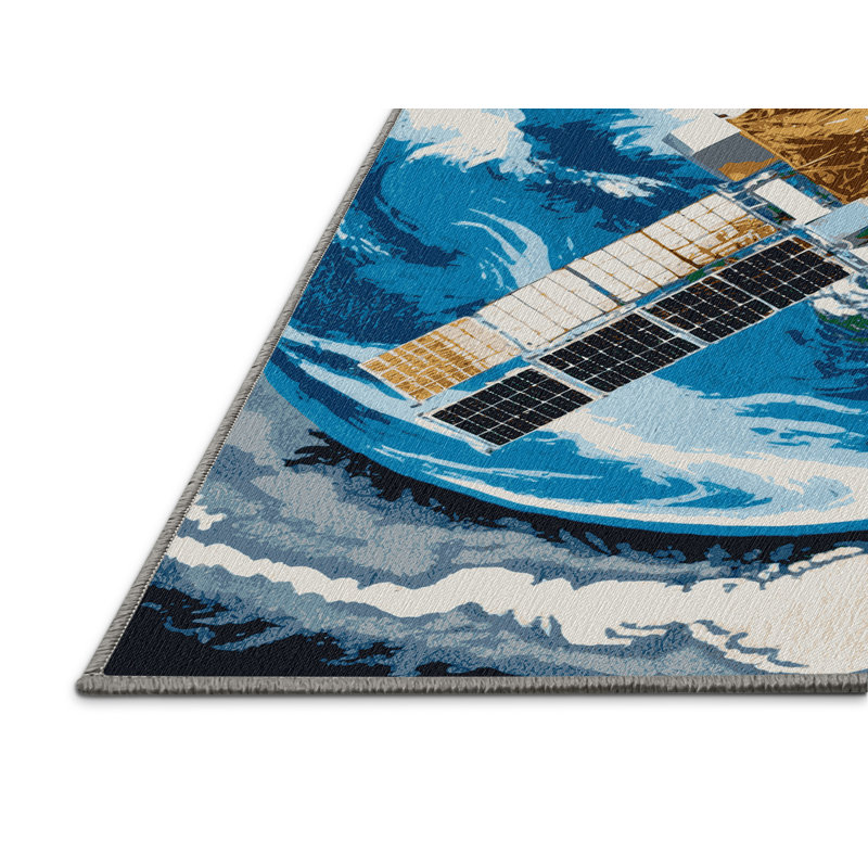 Tapis brun lavable à la machine, Rectangle 4pi x 6 pi