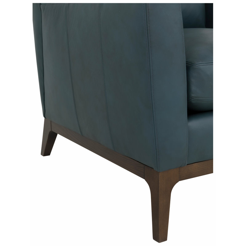 Ballast Leather Wingback Chair, Espresso, 1115 Saddle