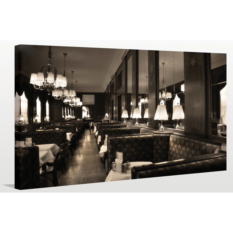 « cafe vienne », reproduction de photo sur toile tendue, H 18 po x l 30 po