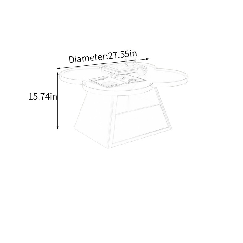 Cline, Blanc, H 15,74 po x L 27,55 po x l 27,55 po, Blanc