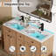 Ensemble de meuble-lavabo double 48 po avec plateau en résine Jadaya, assemblage requis-58396730