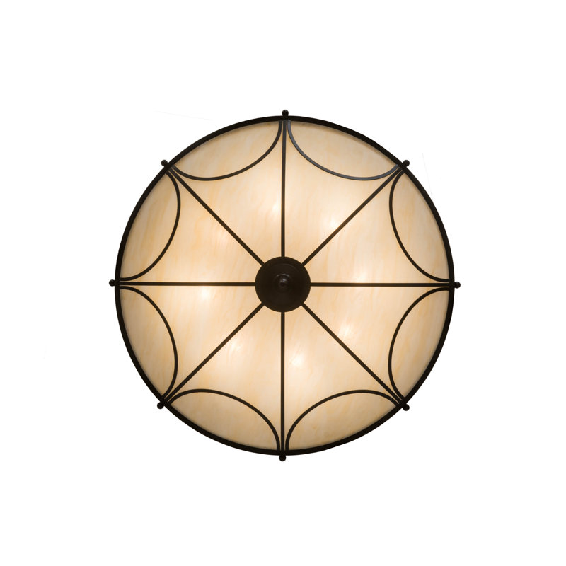 Carousel 8 - Light Flush Mount, Timeless Bronze, Sahara Taupe, 13" H x 48" W x 48" D