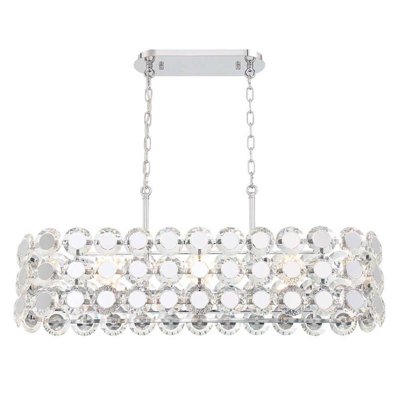 Lustre 8 lumières Perrene, Chrome