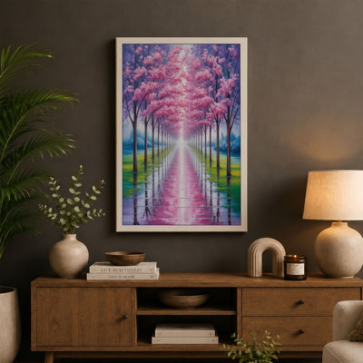 Blossoms Under Glass Romantic - Wrapped Canvas