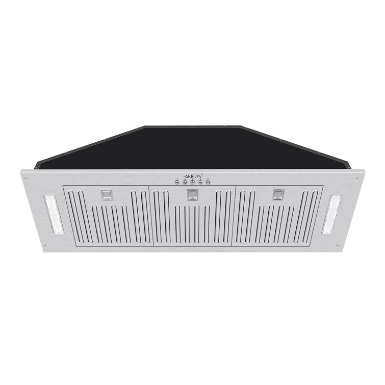 36" 600 CFM Insert Range Hood Stainless Steel with LED Lights and Baffle Filter