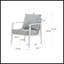 Méridienne en aluminium avec détails élégants en corde et coussins confortables-323781883