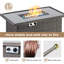 Rectangle Propane Smokeless Fire Pit Table with Hidden Fuel Tank-125967557