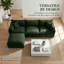 Canapé modulaire en L 102 po en forme de L de 102 po - Sièges en mousse à mémoire de forme, repose-pieds mobile, lit ou chaise de bricolage. Assemblage sans outil en 30 minutes-773150356