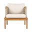 Ensemble de conversation d'extérieur 5 pièces en bois d'acacia et corde