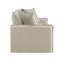 Tissu à motif Upendo, canapé deux places en lin beige Yakety Yak Sand et beige avec 2 coussins décoratifs