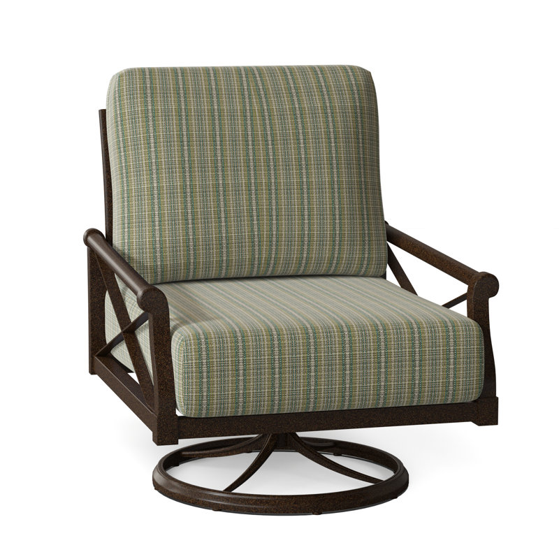 Andover Outdoor Rocker Chair, Canvas Bird's Eye Sunbrella® Canvas, Chestnut Brown