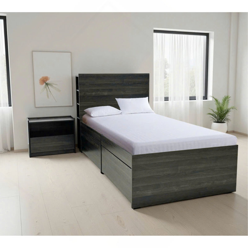 Storage Bed In Dark Gray