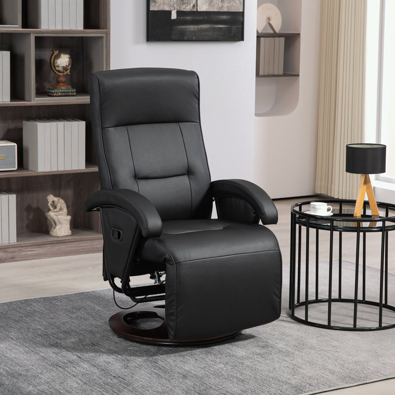 Candi Upholstered Home Theater Seating, Black Faux Leather