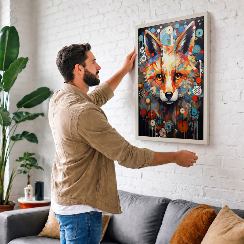Mechanical Fox Eclectic - Print, 30x20 - 76.2 x 50.8 cm, Black Border