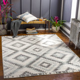 Hannah Geometric Gray Area Rug