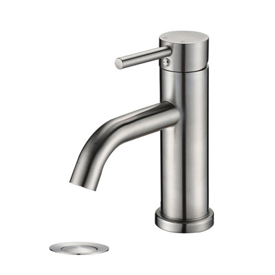 Single-Hole Single-handle Bathroom Faucet with Drain Assembly