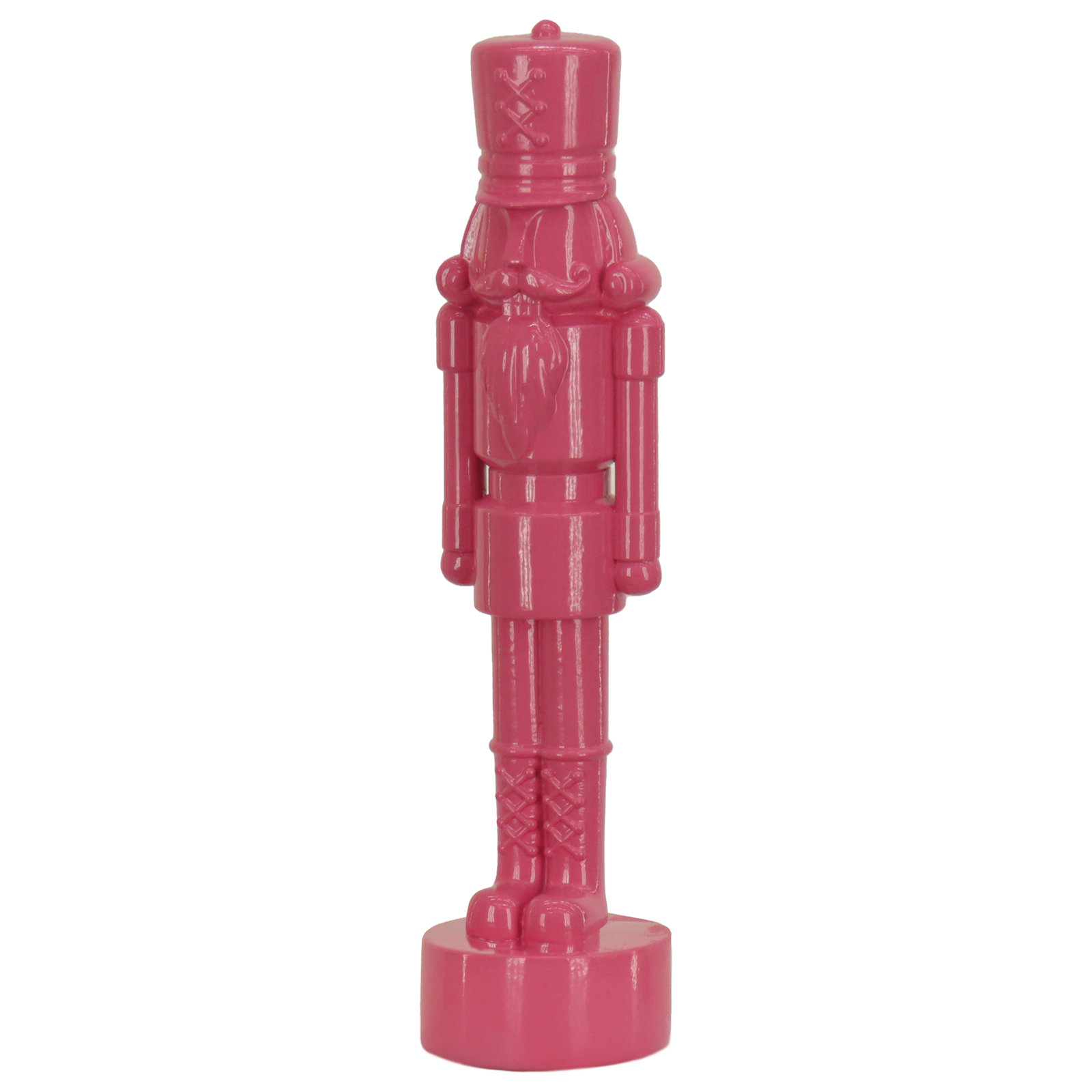 HGTV Cozy Winter Nutcracker Figurine, 18.00" H x 4.33" W x 5.12" D, Pink
