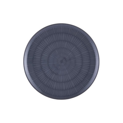 Élégante assiette de service grise 11,8 po x 11,8 po x 0,4 po | 100% céramique, design durable et élégant | Parfait pour les repas formels, les fêtes et l'utilisation quotidienne | Va au lave-vaisselle et au micro-ondes, idéal pour les tables modernes