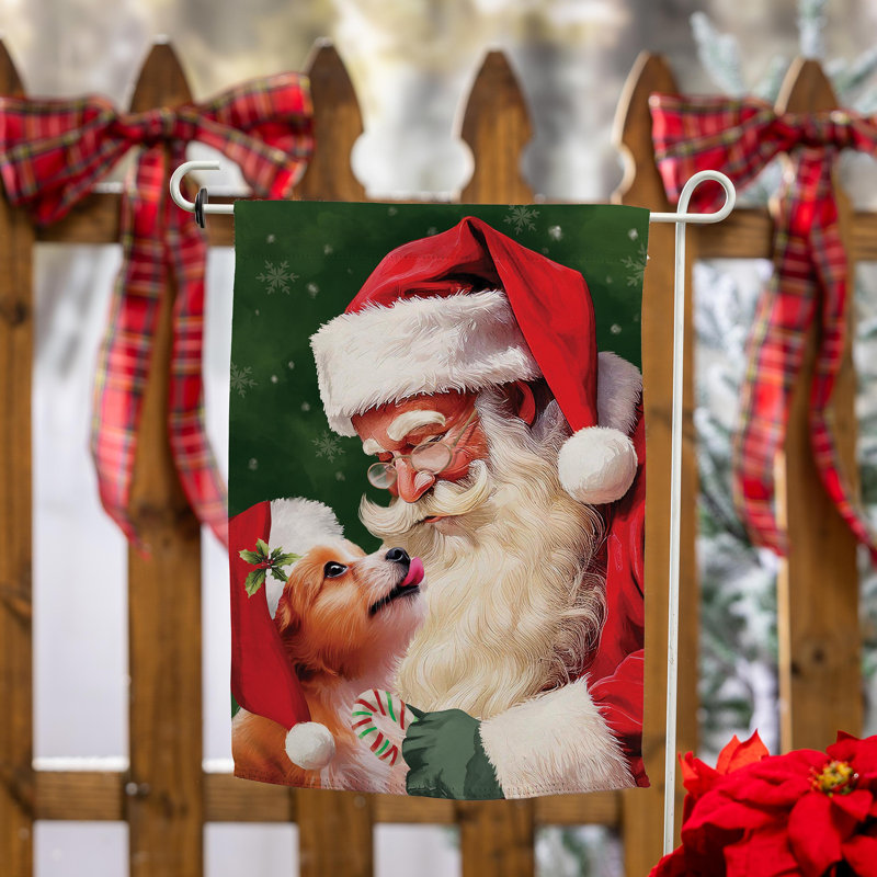 Drapeau de père Noël en suède et olive