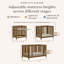 Rolli 9-in-1 Convertible All-Stages® Crib with Bassinet & Toddler Bed Conversion Kits-485809038