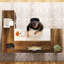 Bureau de direction en L 78,7 po avec armoire de rangement 55,1 po