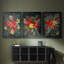 Christmas Holiday Art CVIII  -Custom Framed  Wrapped Gallery Canvas - 3 Pieces-692434271-692434209