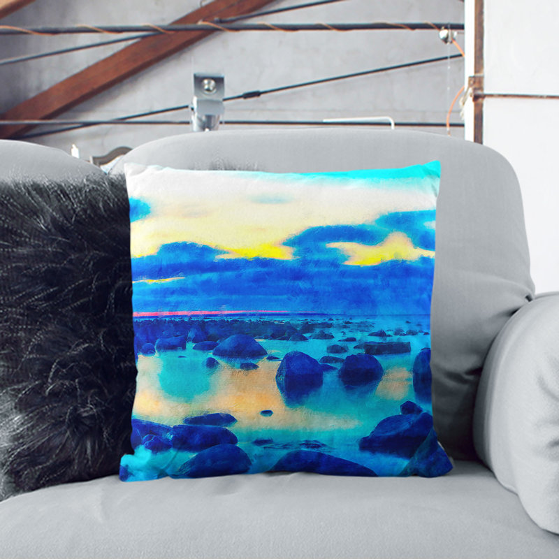 Square Throw Cushion, 40cm H x 40cm W x 15cm D