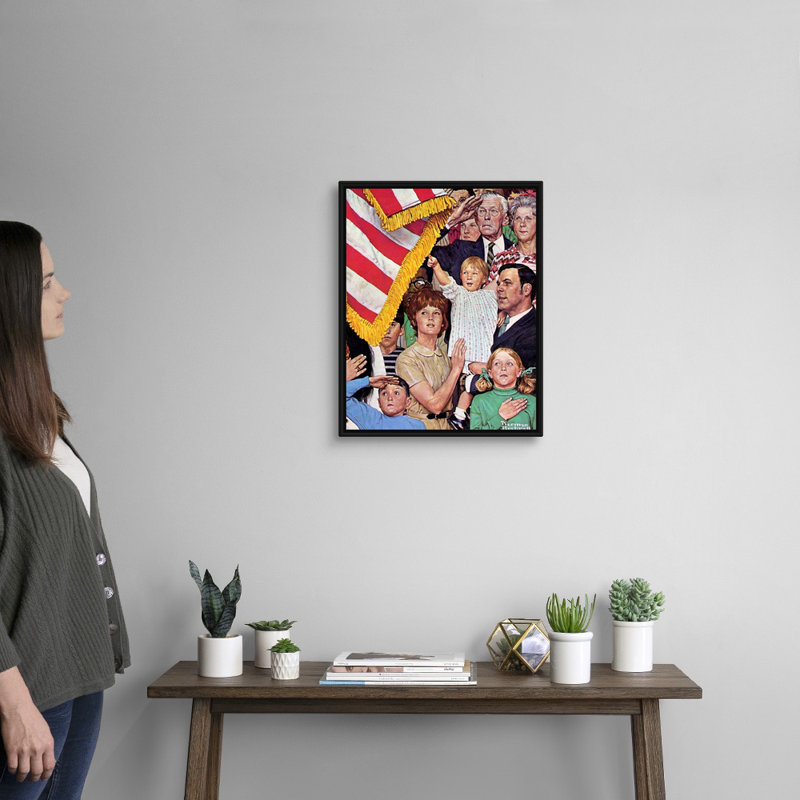 «Salute The Flag», art mural sur toile, H 22 po x l 18 po x P 1,75 po, Cadre flottant noir