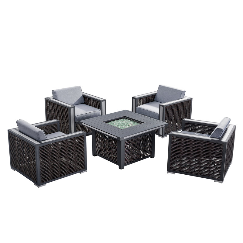 Ensemble de patio et foyer d'extérieur Avola