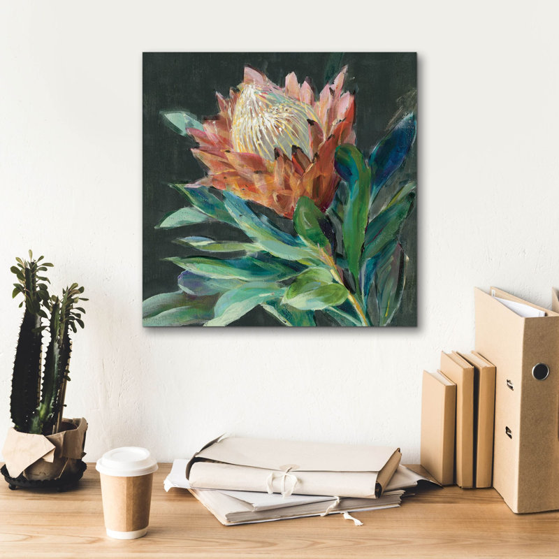 «Deep Protea C» par Danhui Nai, art mural sur toile, H 18 po x l 18 po