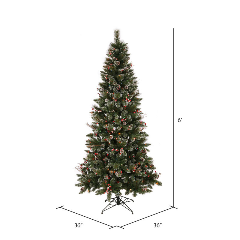 6' x 36" Snow Tipped Pine Berry Tree DuraL 250MU