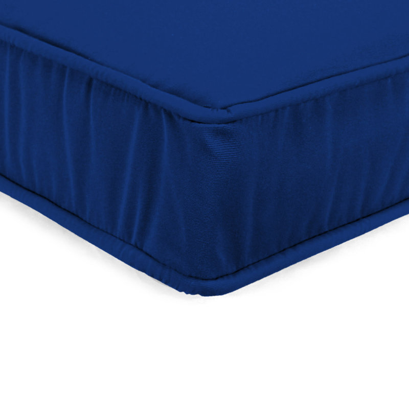 22.5" x 22.5" Outdoor Deep Seat Cushion with Ties and Welt, Canvas Cobalt