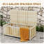Contenant de rangement extérieur en bois 45 gallons, naturel