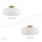 3 Light Soft Gold Large Semi-Flush With Hand Crafted Off-White Color Fabric Hardback Shades-360745742