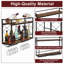 Wall Mounted Wine Bottle & Glass Rack Black,Brown