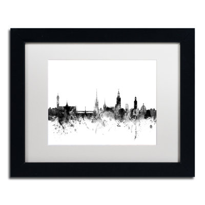 " Stockholm Sweden Skyline B&W " by Michael Tompsett