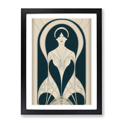 XV1022-5307X Woman Nouveau - Single Picture Frame Print